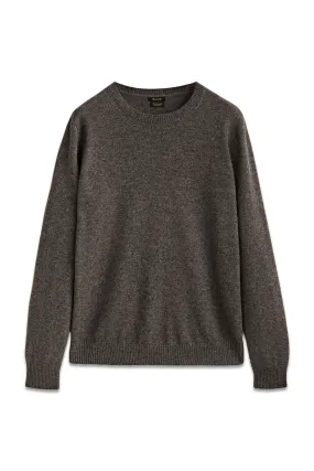 100% Cashmere Crew Neck Sweater Charcoal