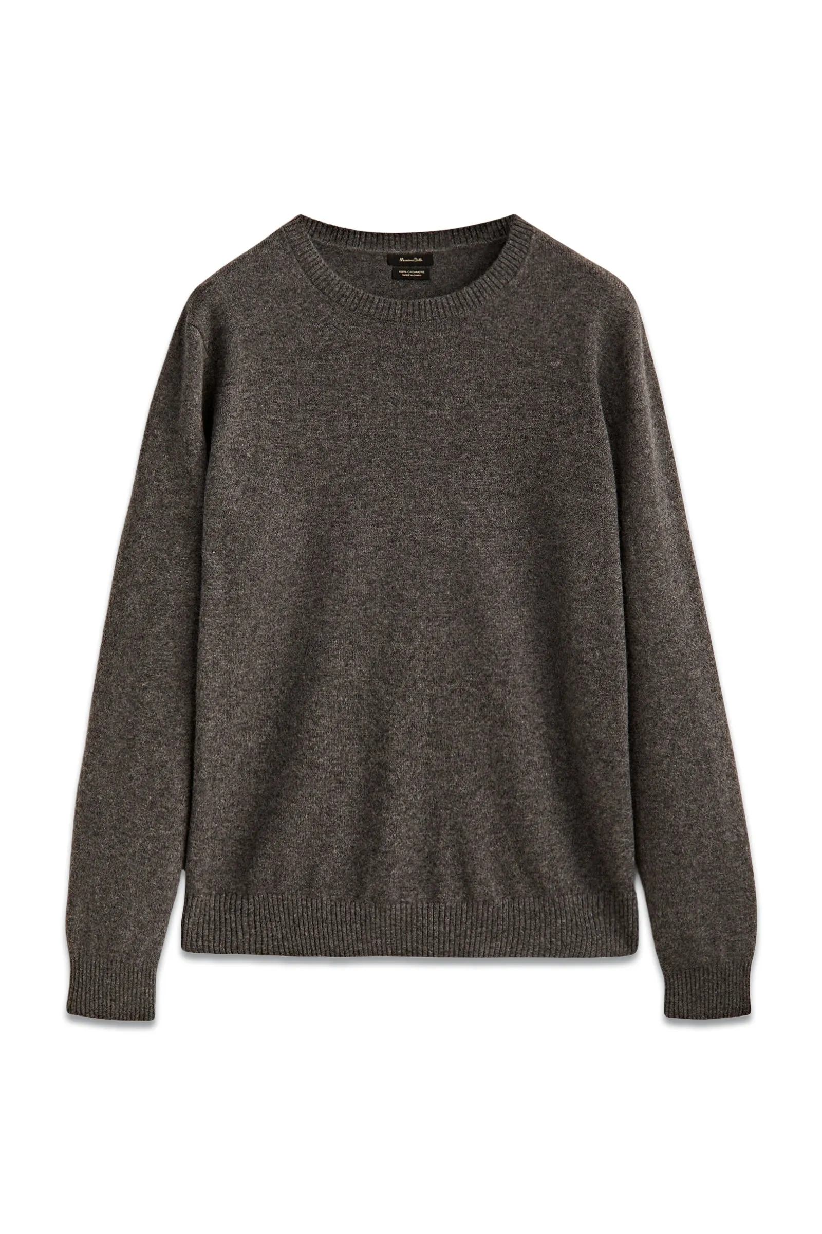 100% Cashmere Crew Neck Sweater Charcoal