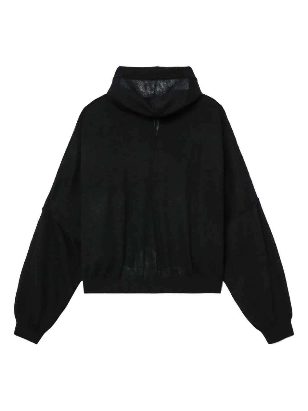 12G1P Jersey Cropped Hooded Knit Cardigan