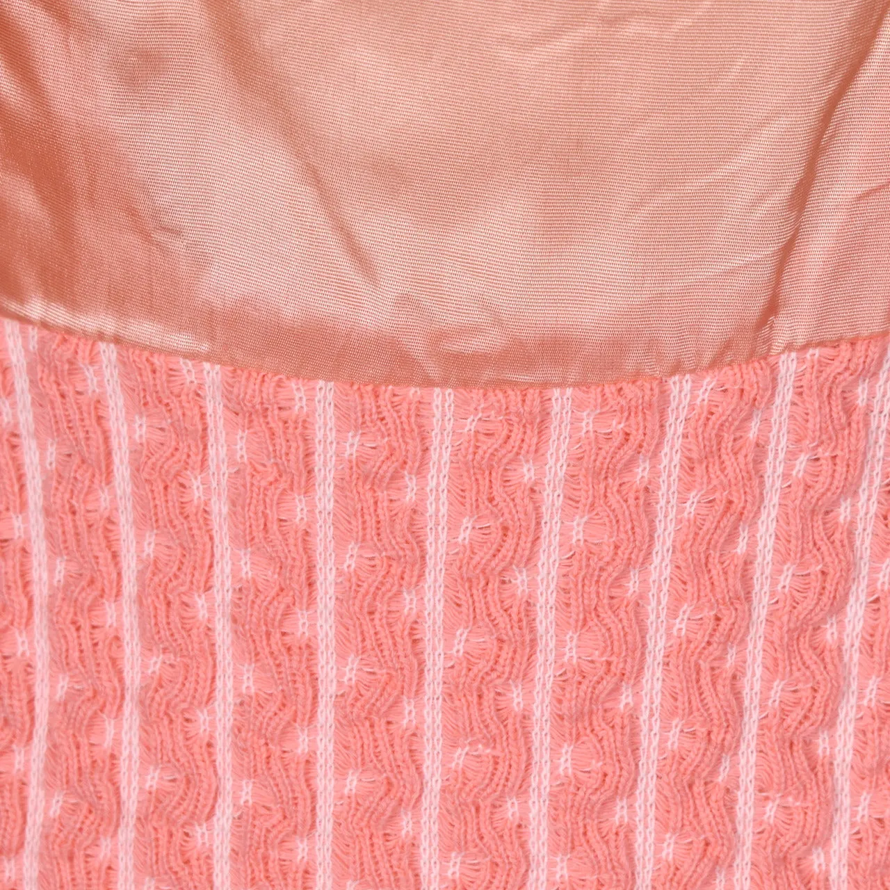 1960s Peach Knit 3pc Coat Dress Set