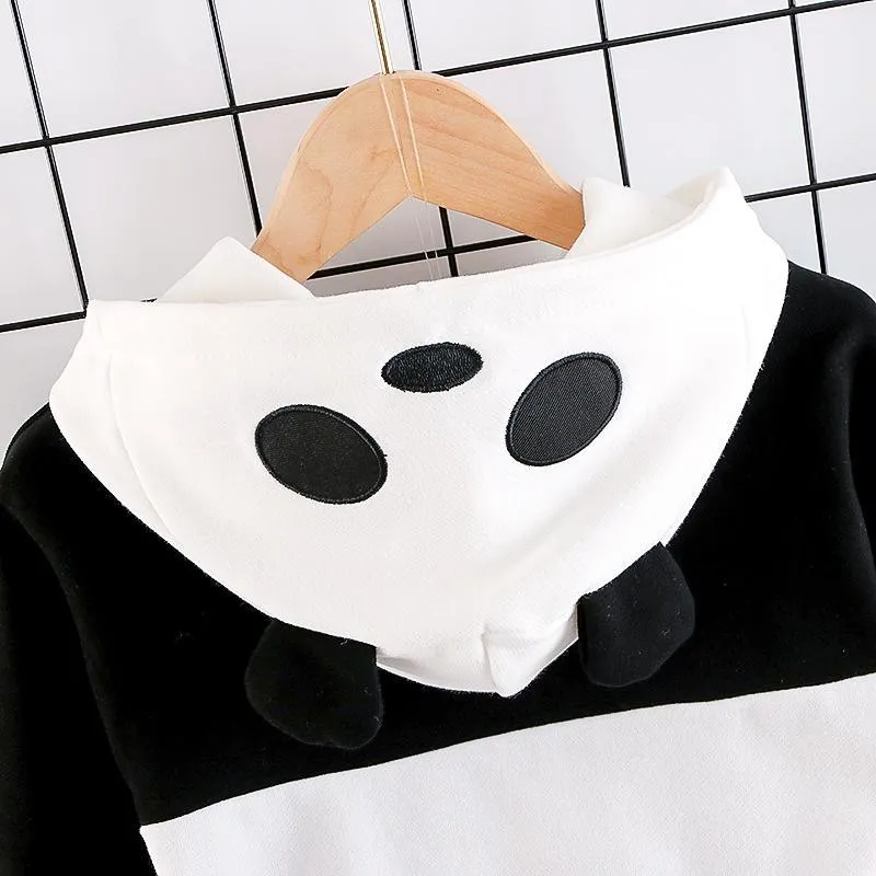 2-piece Panda Pattern Hoodie & Pants for Children Boy