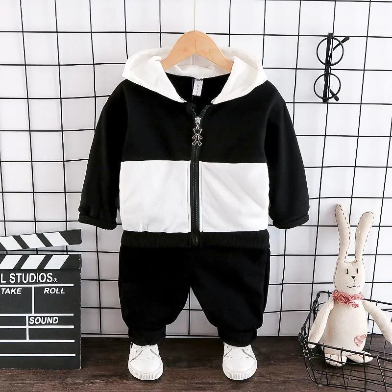 2-piece Panda Pattern Hoodie & Pants for Children Boy