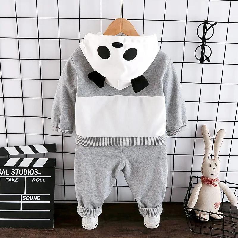 2-piece Panda Pattern Hoodie & Pants for Children Boy