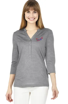 #403250 Wmoen's Winsor Henley With Embroidered OSHA VPP LOGO