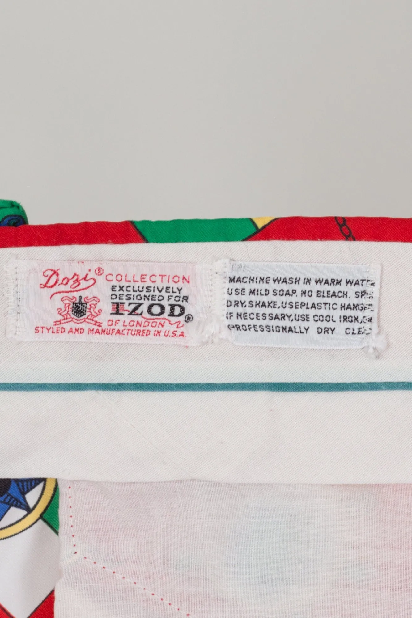 80s Izod Nautical Print High Waist Men's Pants - 36" Waist