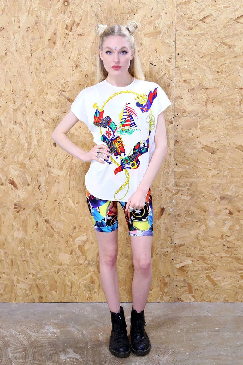 80s Nautical Themed Tshirt