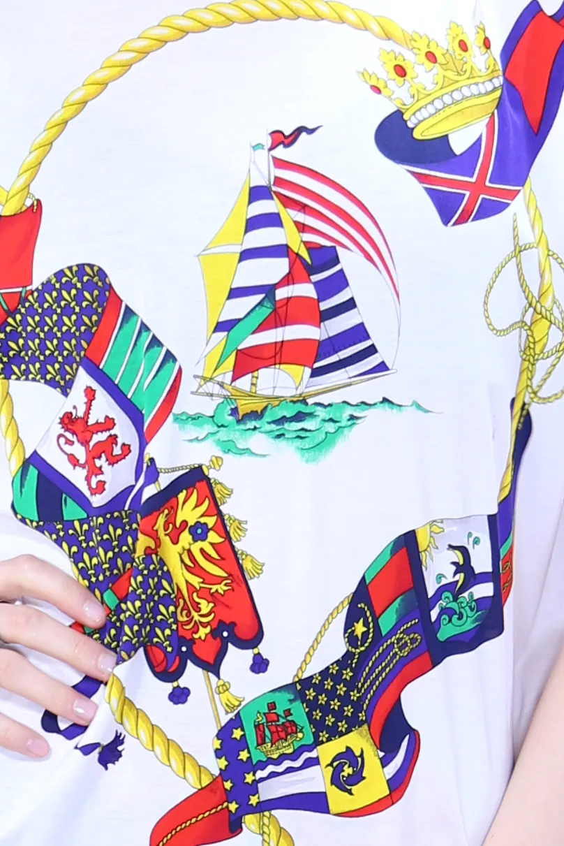 80s Nautical Themed Tshirt