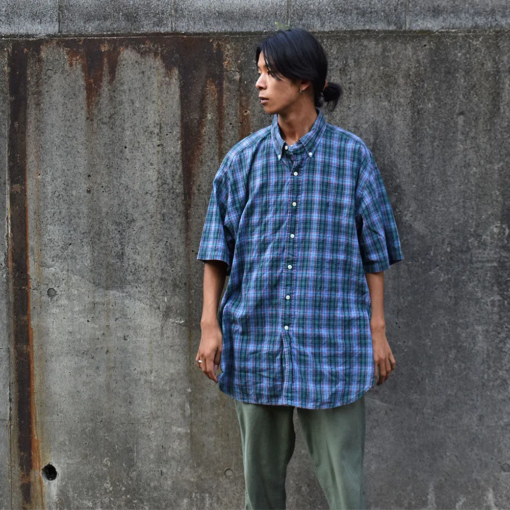 90's　Ralph Lauren/ラルフ ローレン “BLAKE” チェック 半袖 ボタンダウンシャツ　230815