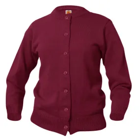 Adult Girls Crewneck Cardigan