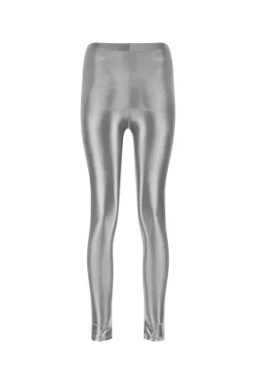 Alessandra Rich Stretch-Fit Metallic High Waist Leggings