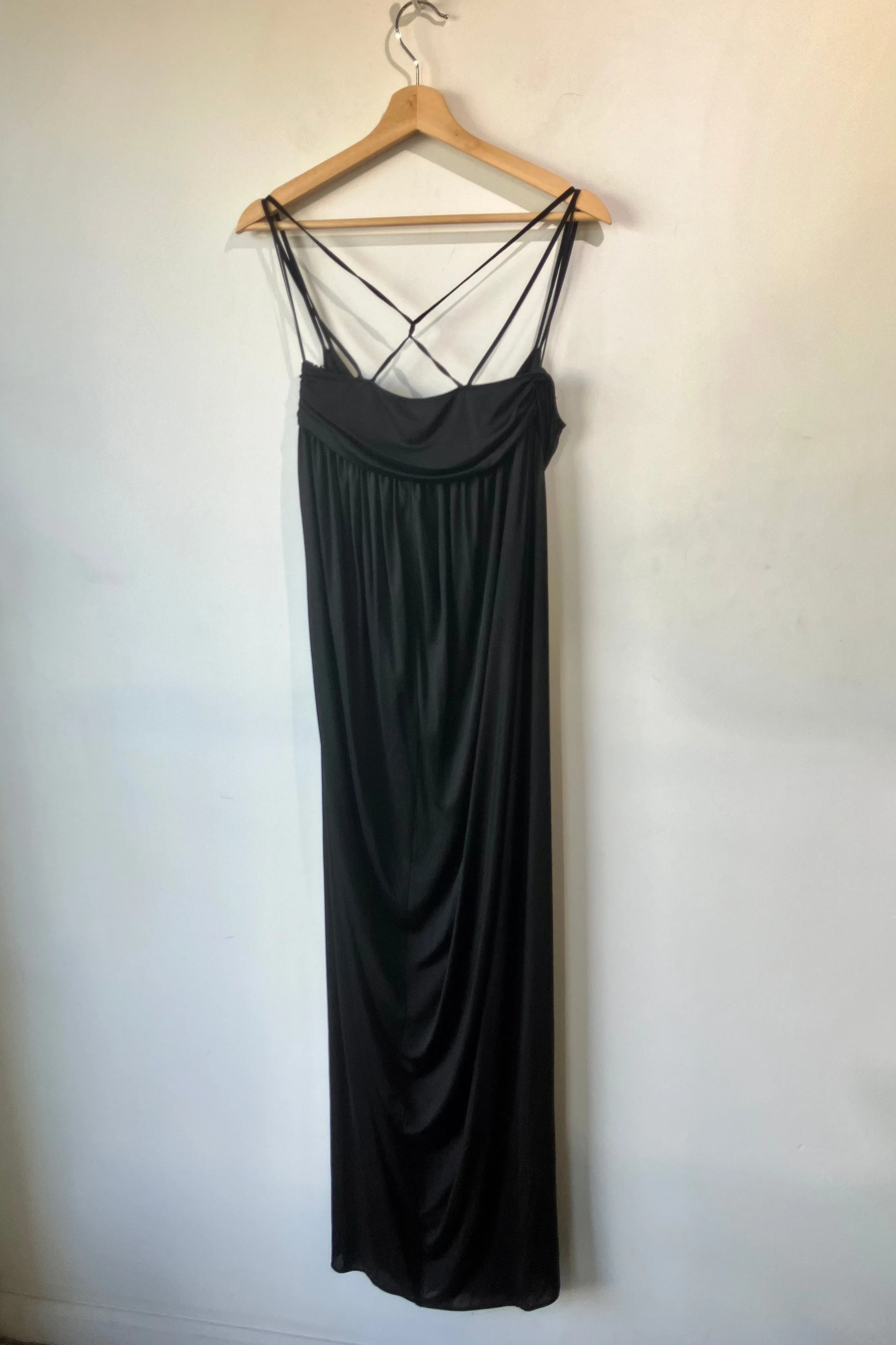 ALEXANDER McQUEEN 2006 "Neptune" Black Plunge Evening Dress