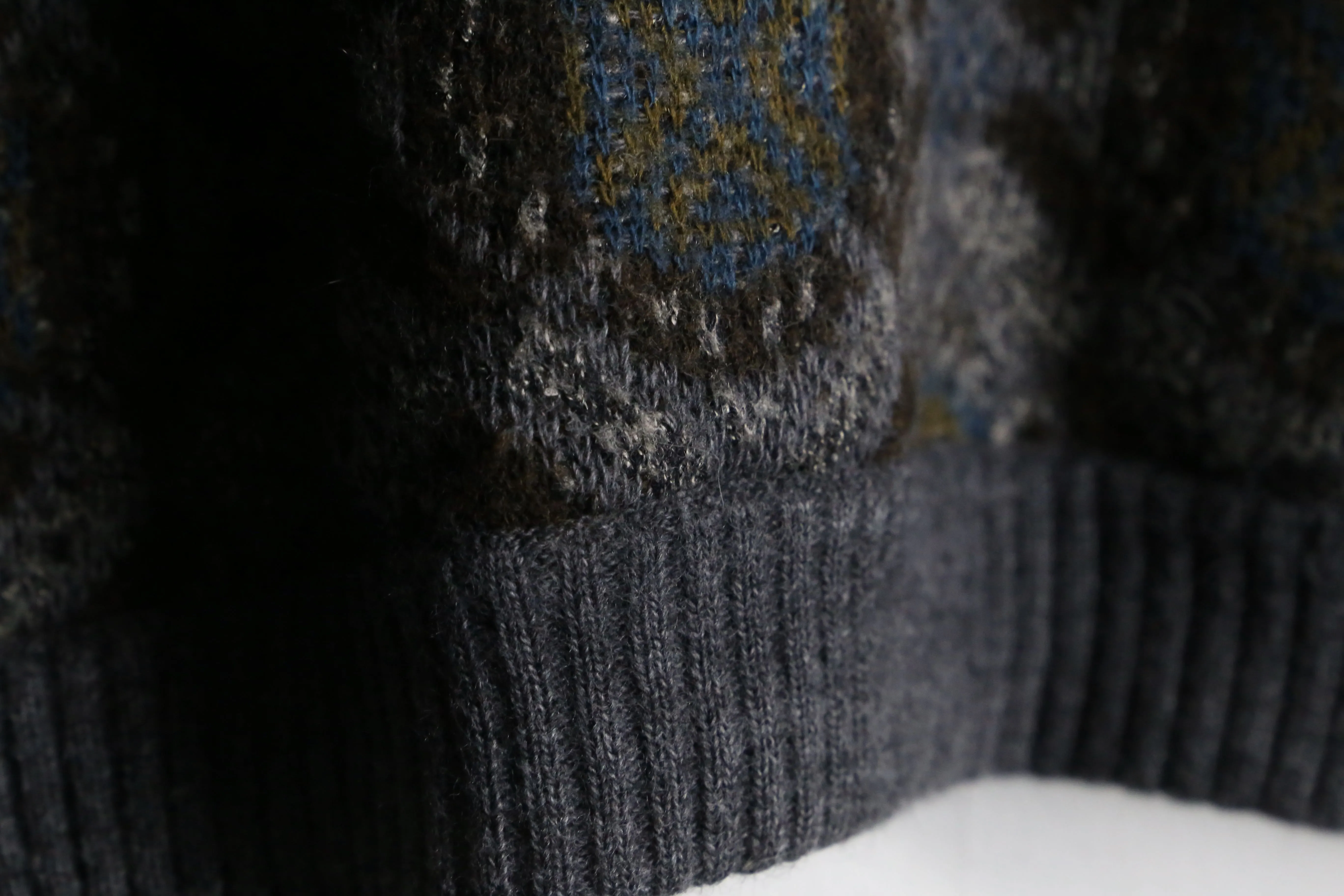 alpaca mix dark gray knit jacket