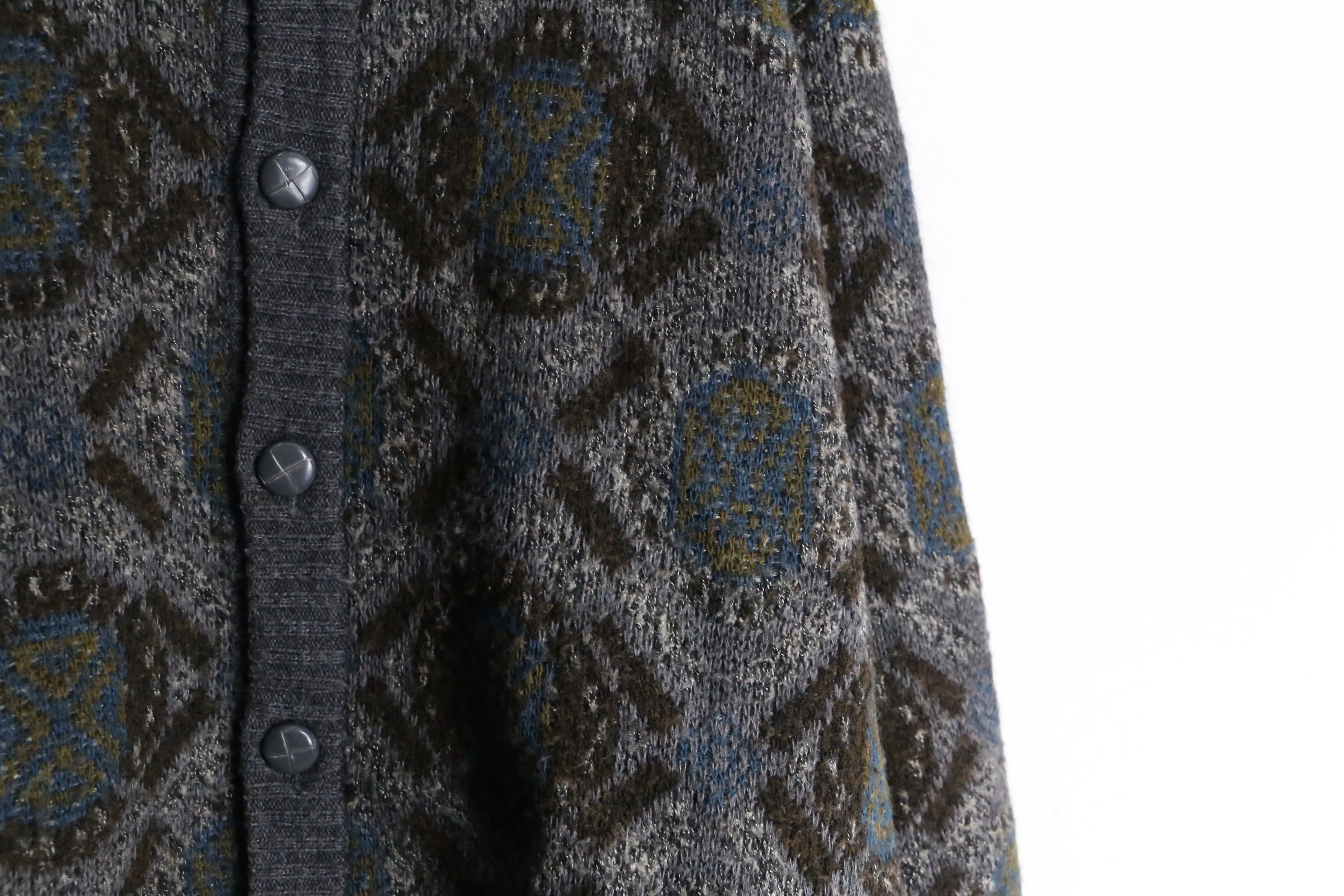 alpaca mix dark gray knit jacket