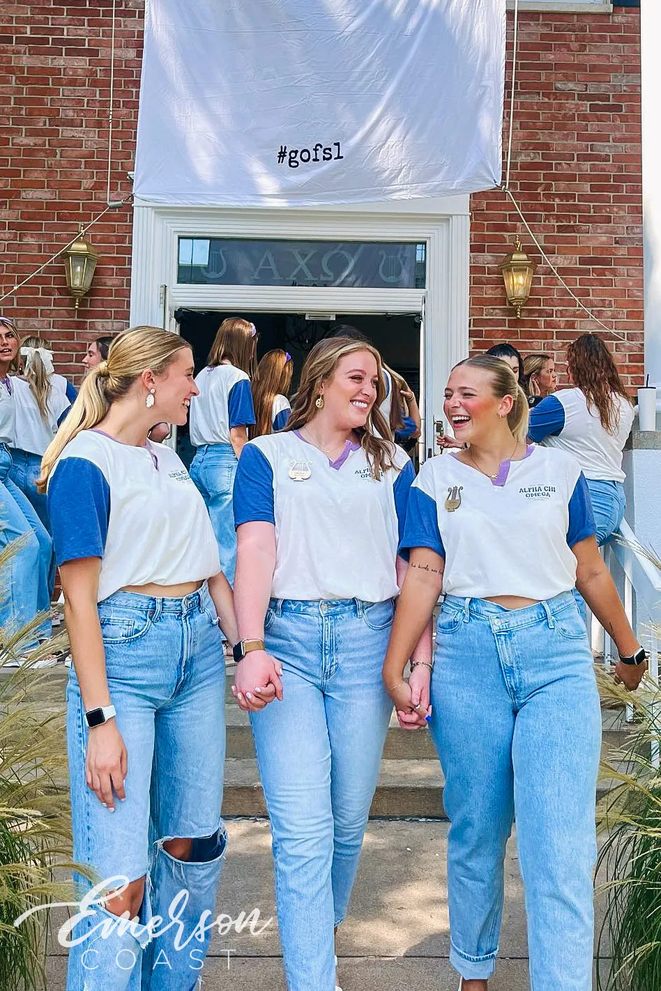Alpha Chi Real Strong Women Short Sleeve Henley
