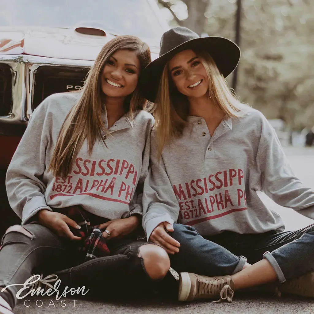 Alpha Phi Long Sleeve Thermal Henley