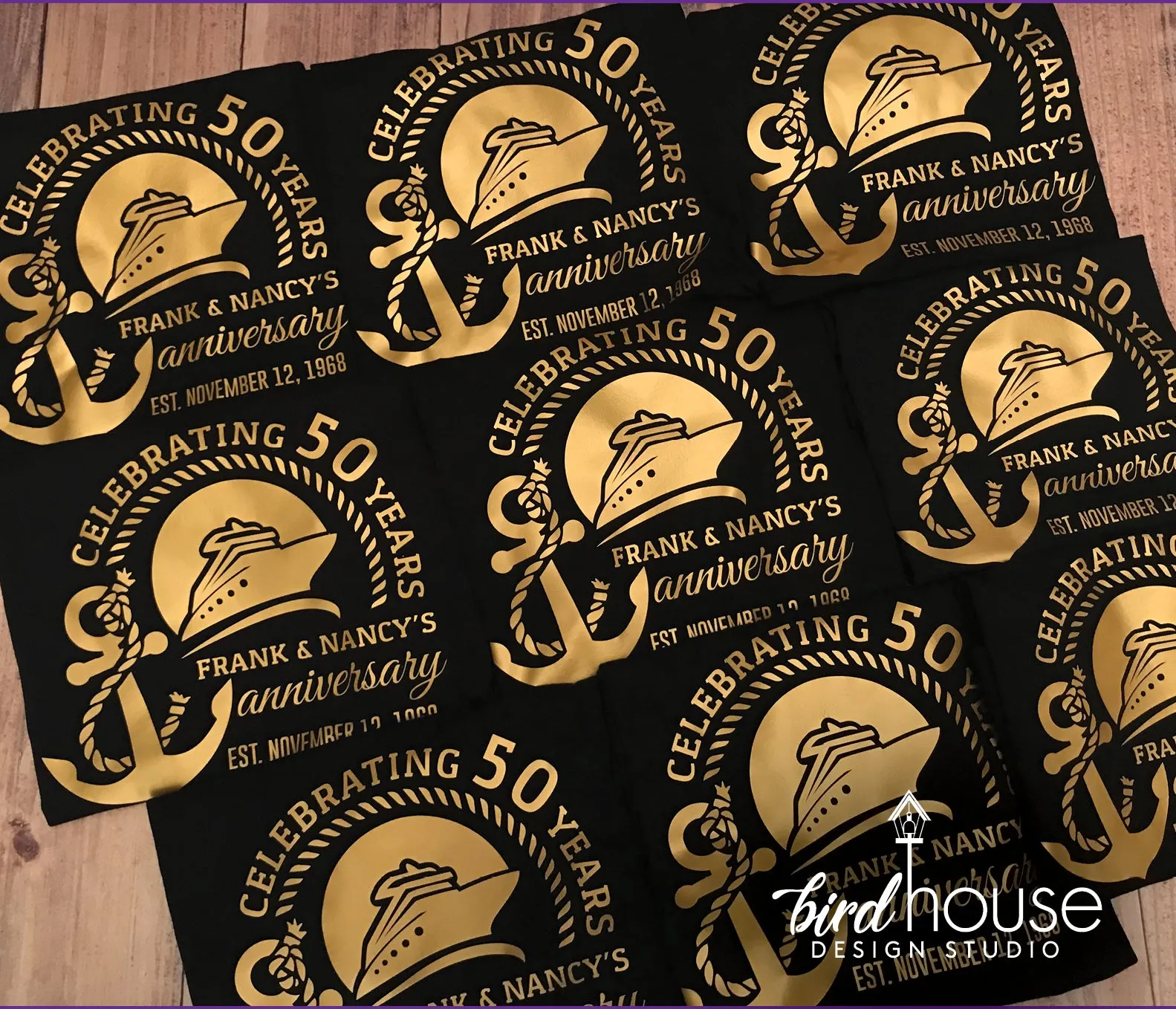 Anniversary Cruise Group Shirt, Celebrating Years Tees, Personalized, Any Color, Customize