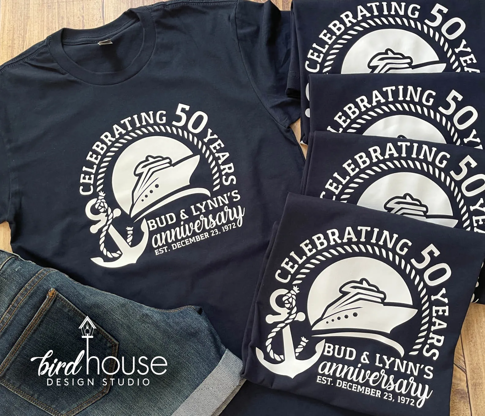Anniversary Cruise Group Shirt, Celebrating Years Tees, Personalized, Any Color, Customize