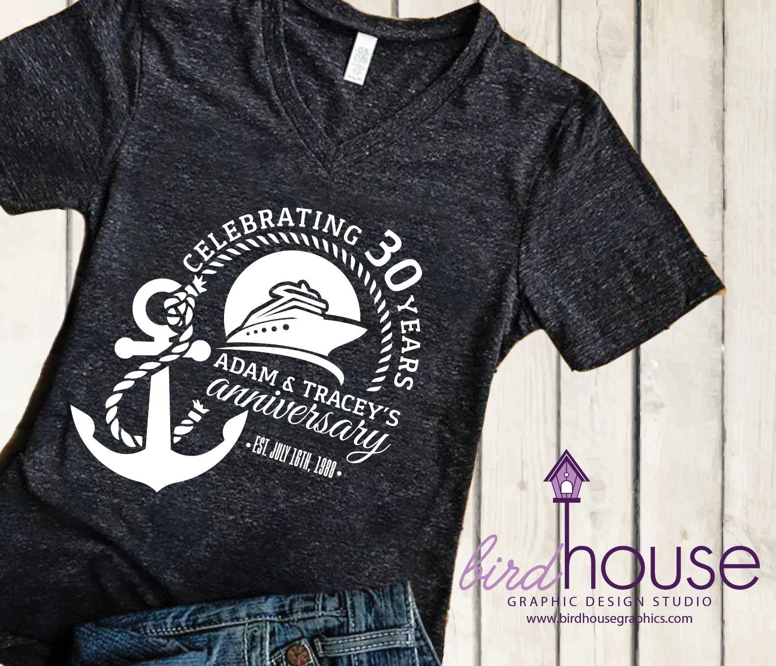 Anniversary Cruise Group Shirt, Celebrating Years Tees, Personalized, Any Color, Customize