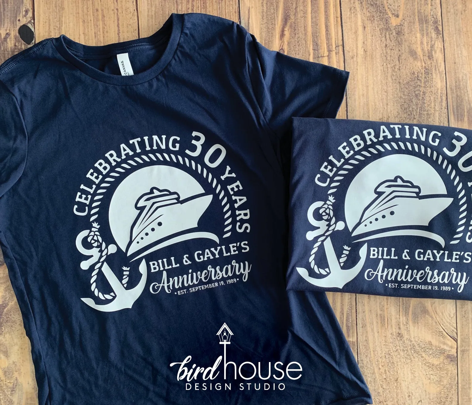 Anniversary Cruise Group Shirt, Celebrating Years Tees, Personalized, Any Color, Customize