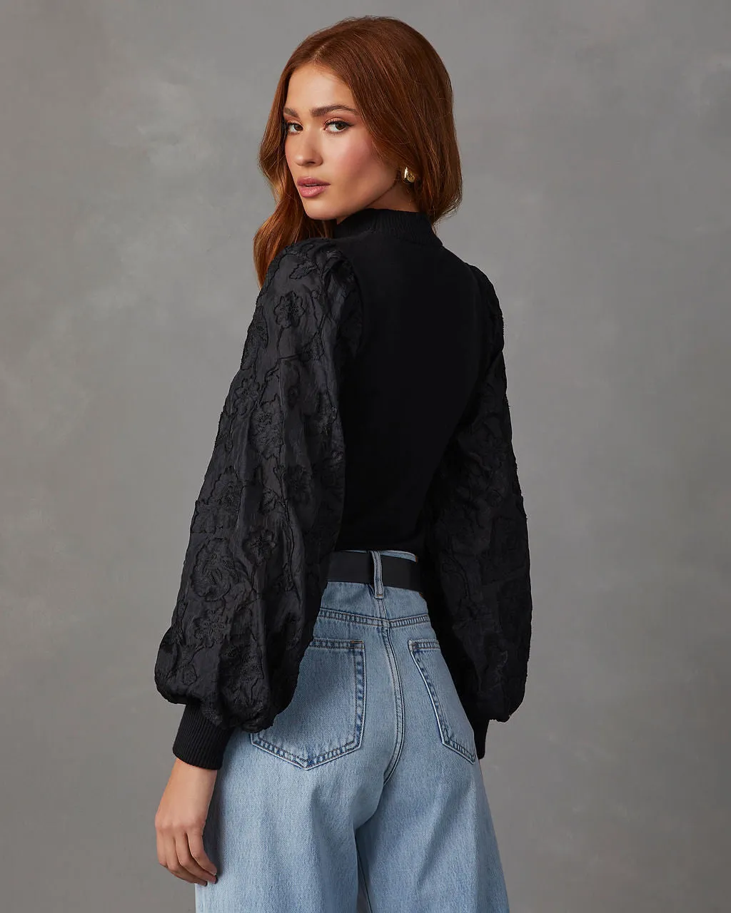 Antoinette Organza Knit Contrast Top