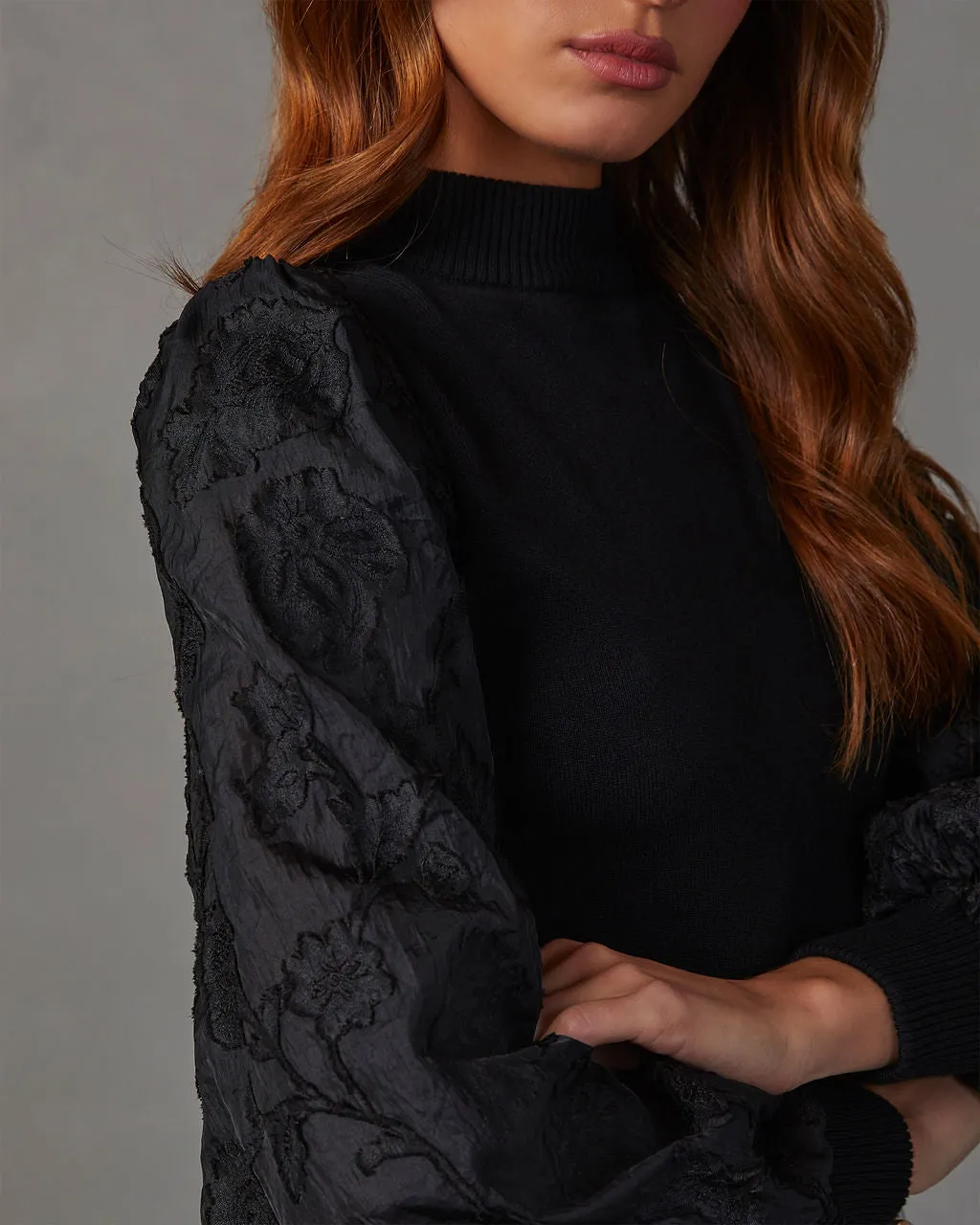 Antoinette Organza Knit Contrast Top