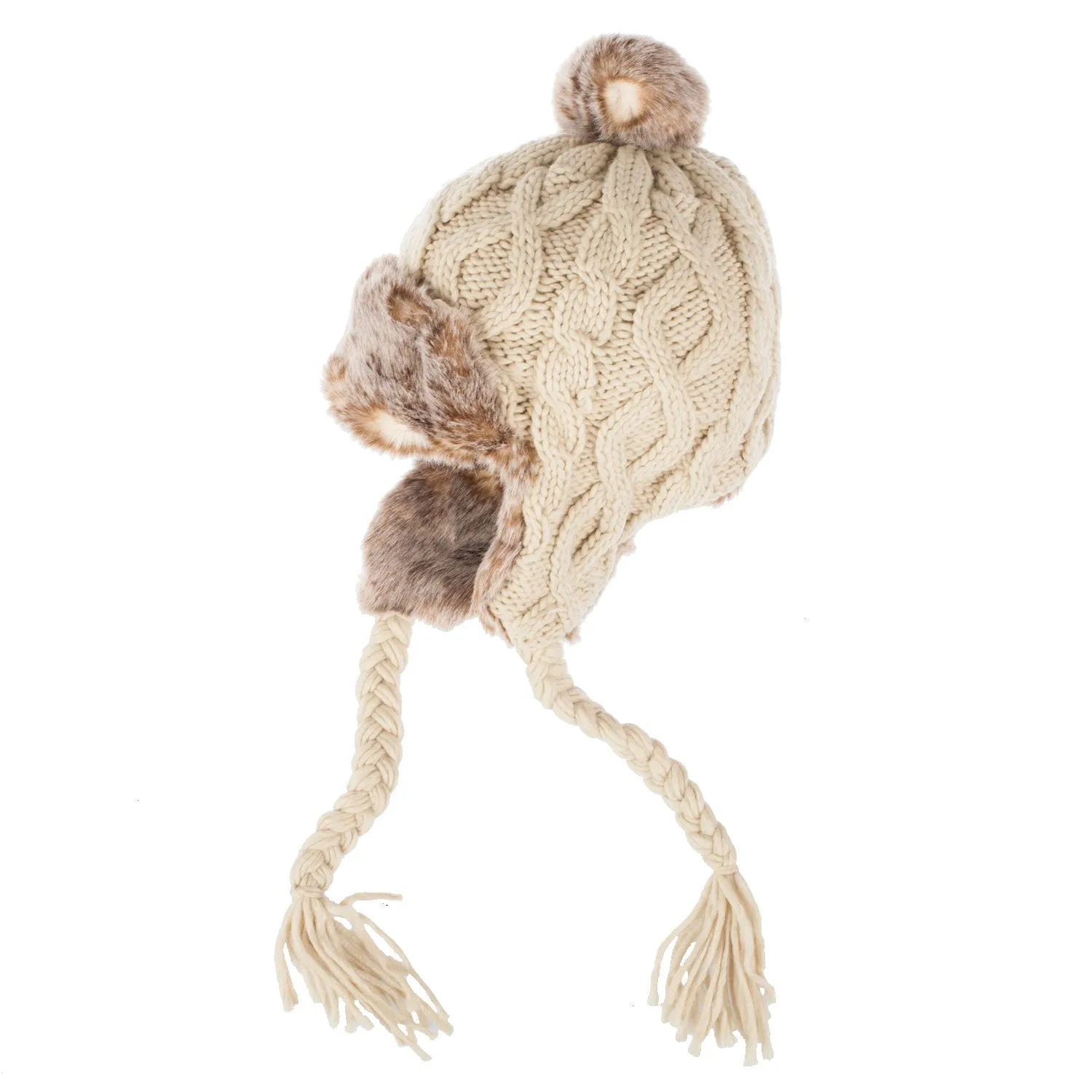 Aran Traditions Cable Knitted Trapper Ha