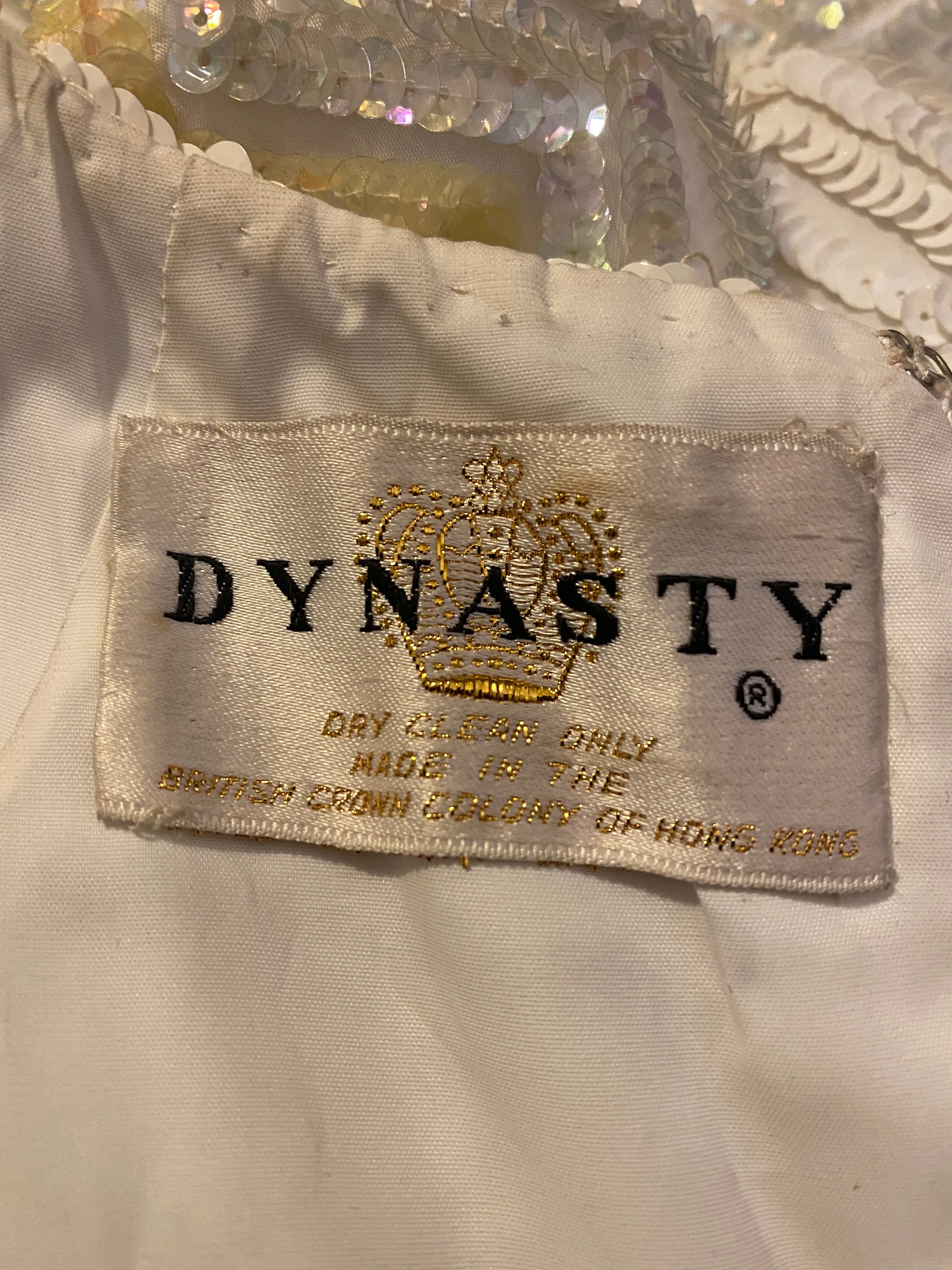 ARCHIVE - 1960s Dynasty Chevron Sequinned Shift Dress