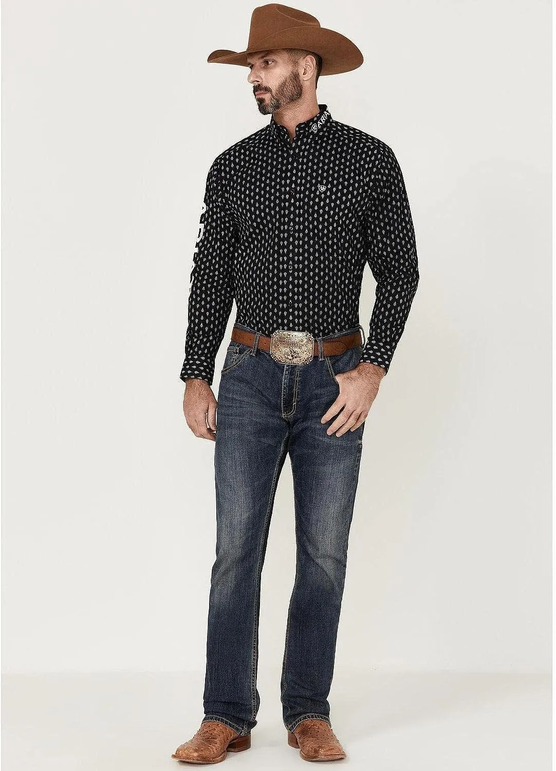 Ariat Men's Team Raine Classic Long Sleeve Shirt, Black