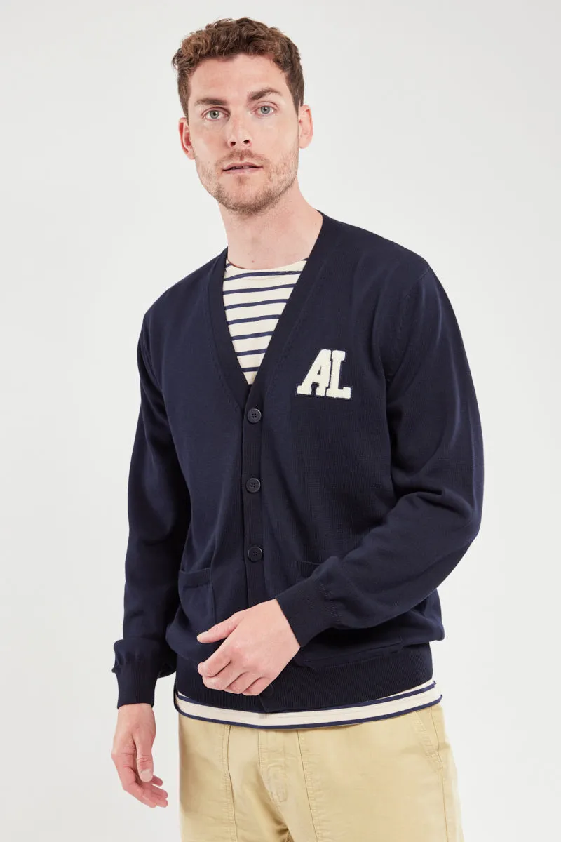 Armor Lux Cardigan-MARINE DEEP - Navy