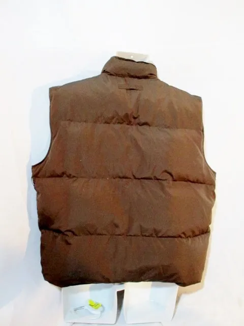 ATHLETA DOWN Puffer Vest Sleeveless Coat Jacket BROWN XL GRAY Reversible Mens Winter Outdoor
