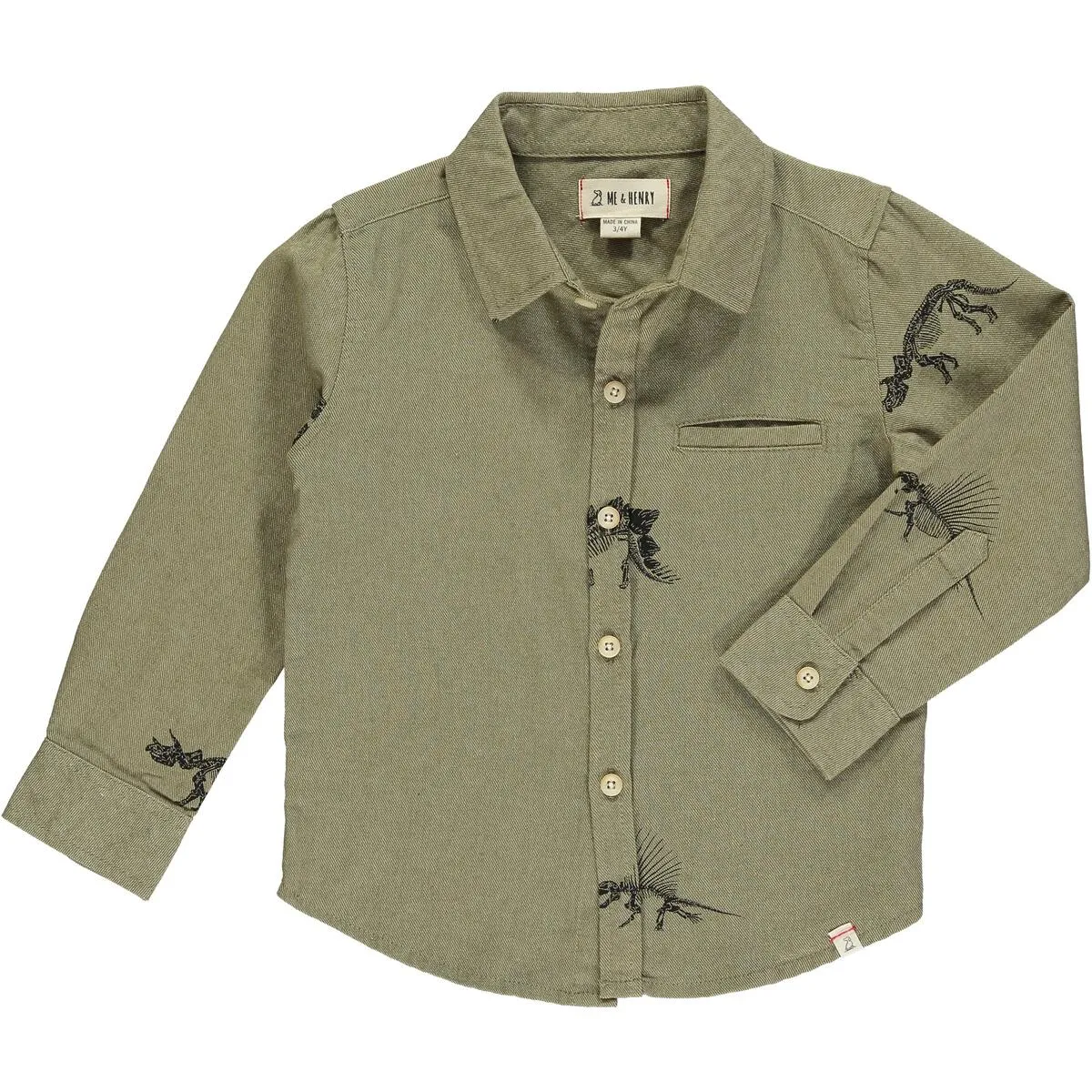 Atwood Dino Printed Woven Shirt - Select Size