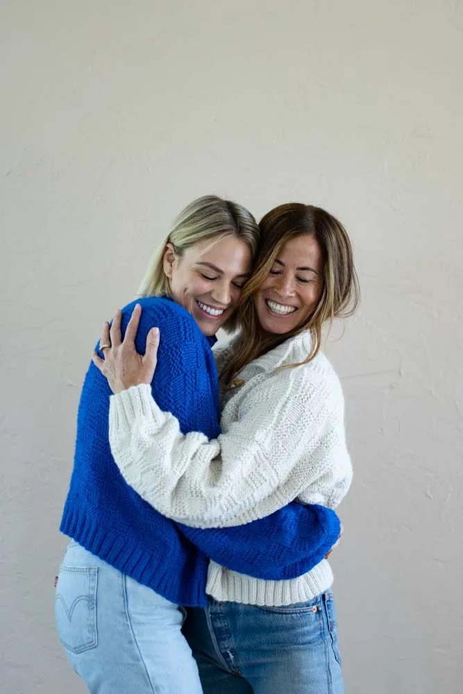 Basket Weave Cardigan - Crema