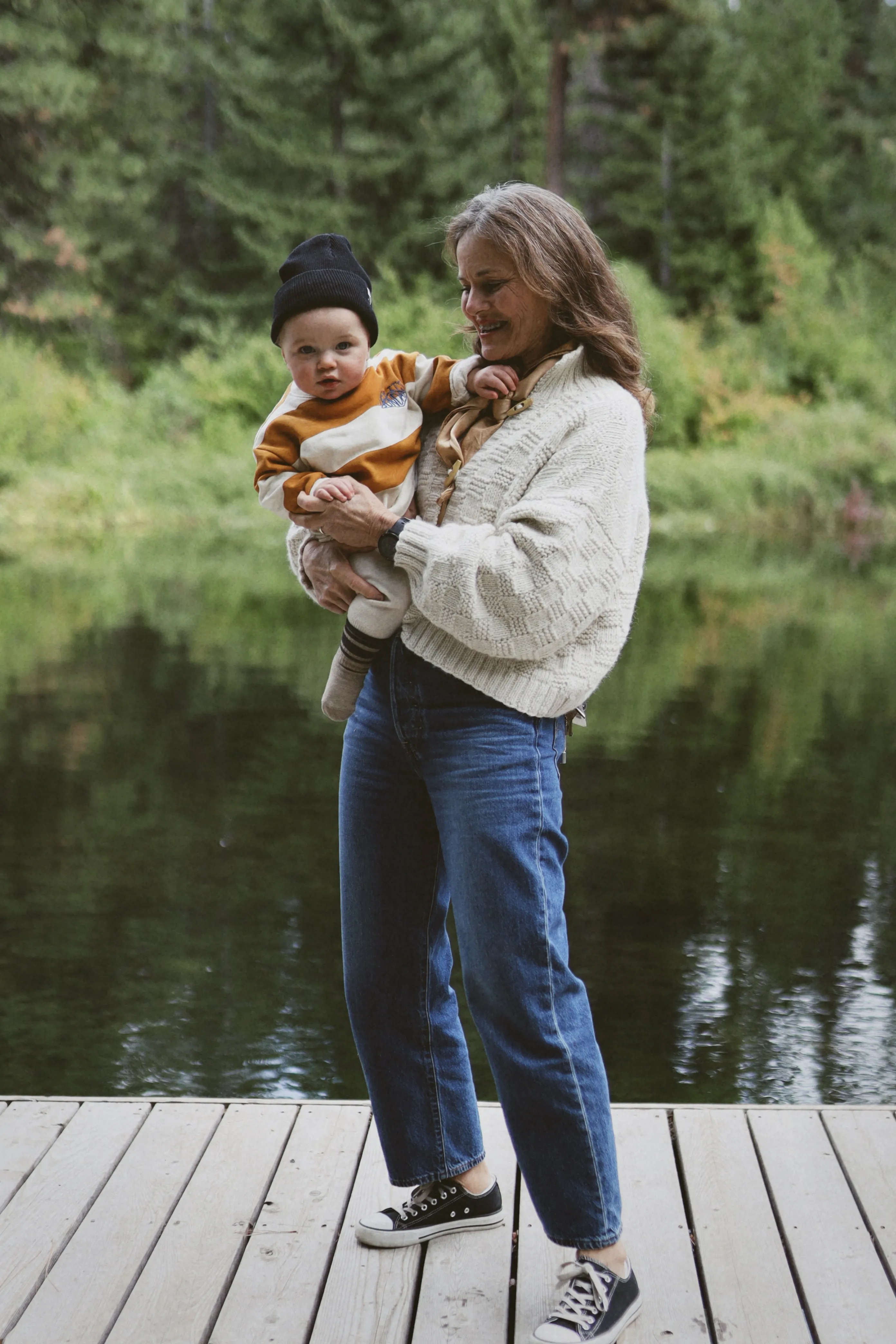 Basket Weave Cardigan - Crema