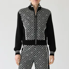 Black & White MC Logo Circles Print Cardigan