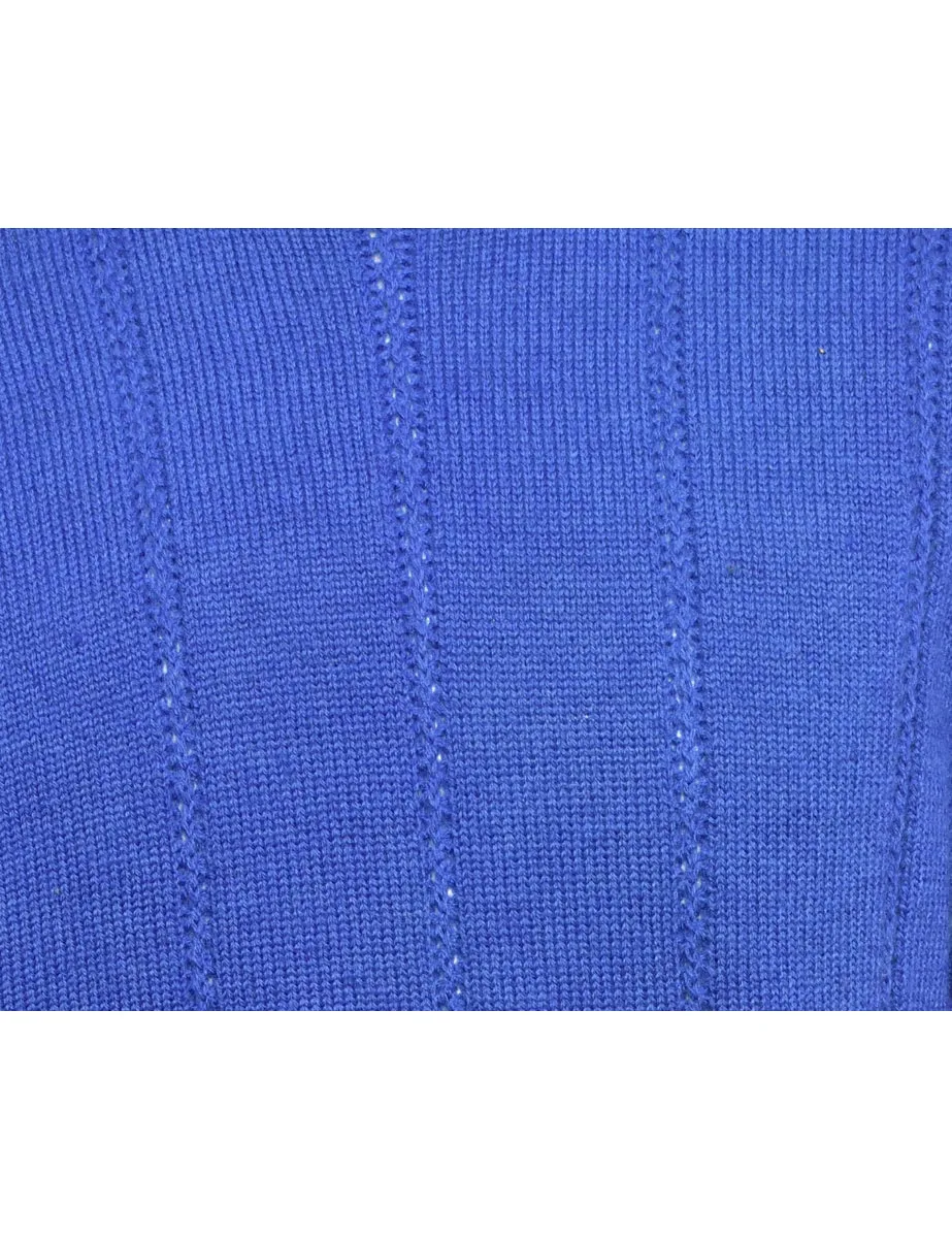 Blue Long Sleeved Jumper - M