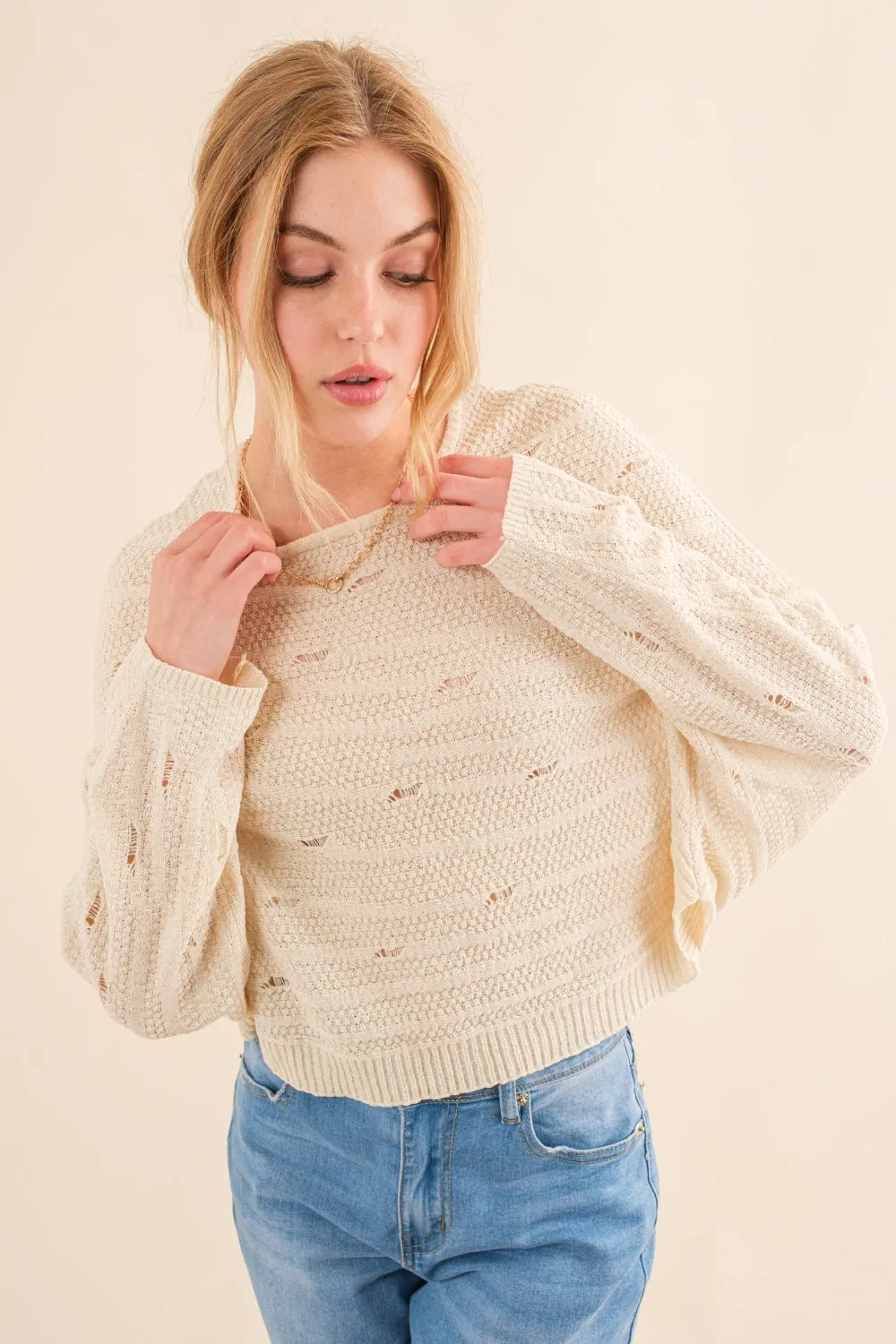 Blue Zone Planet |  And The Why Dolman Sleeves Sweater