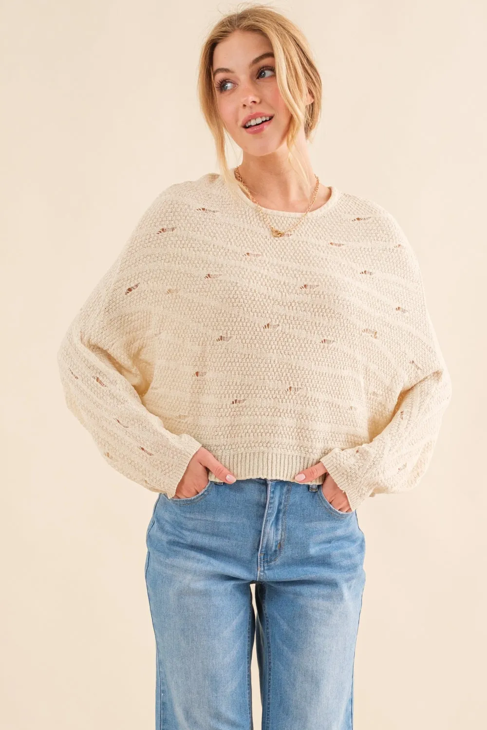 Blue Zone Planet |  And The Why Dolman Sleeves Sweater