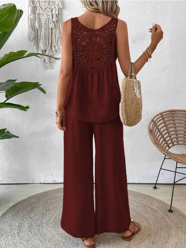 Boho Embroidered Summer Set for Women