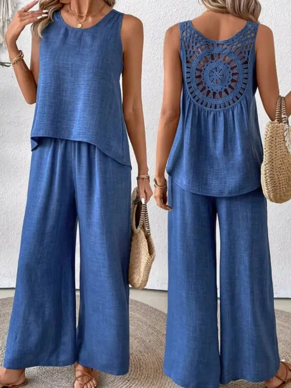 Boho Embroidered Summer Set for Women