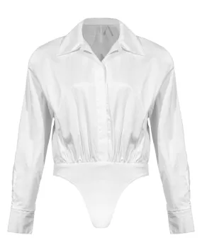 Boyfriend Shirt Bodysuit