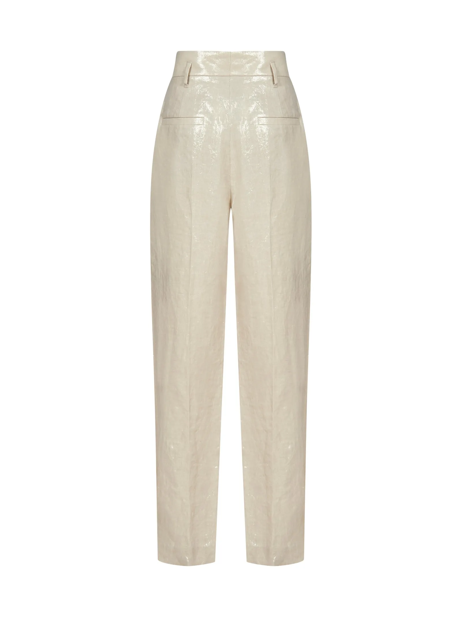 Brunello Cucinelli Coated High-Waist Pants