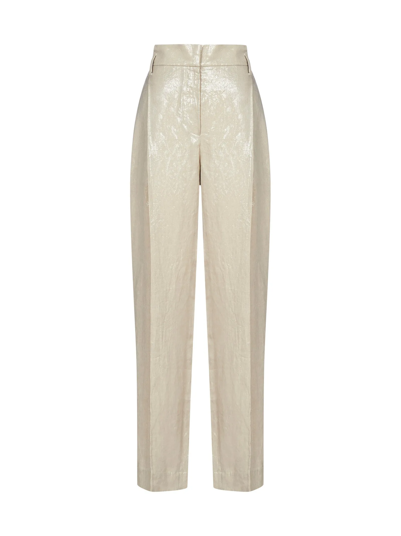 Brunello Cucinelli Coated High-Waist Pants