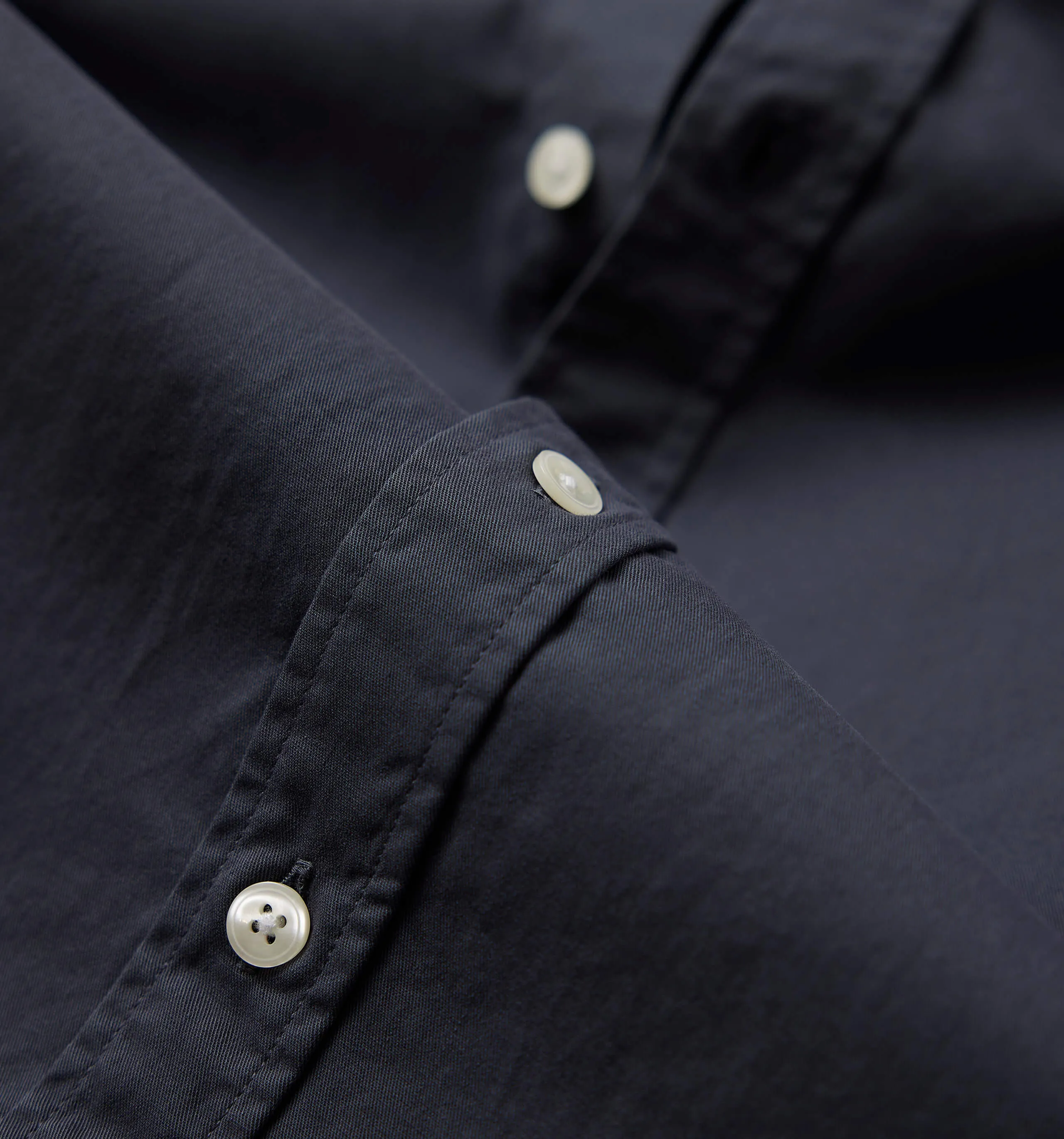 Button Down Garment Dyed Shirt Asphalt