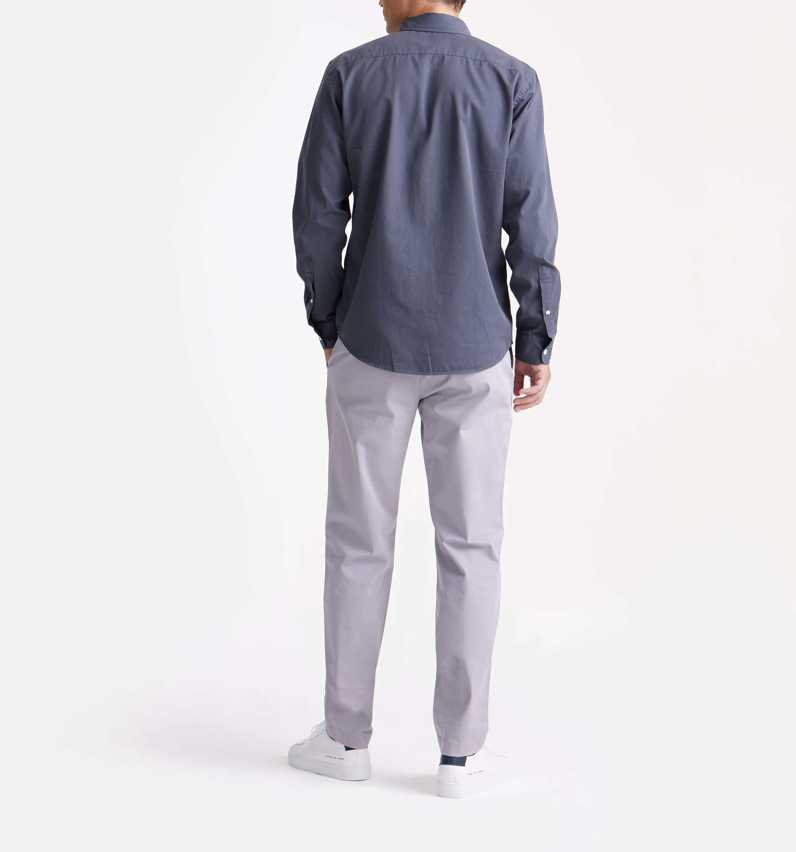 Button Down Garment Dyed Shirt Asphalt