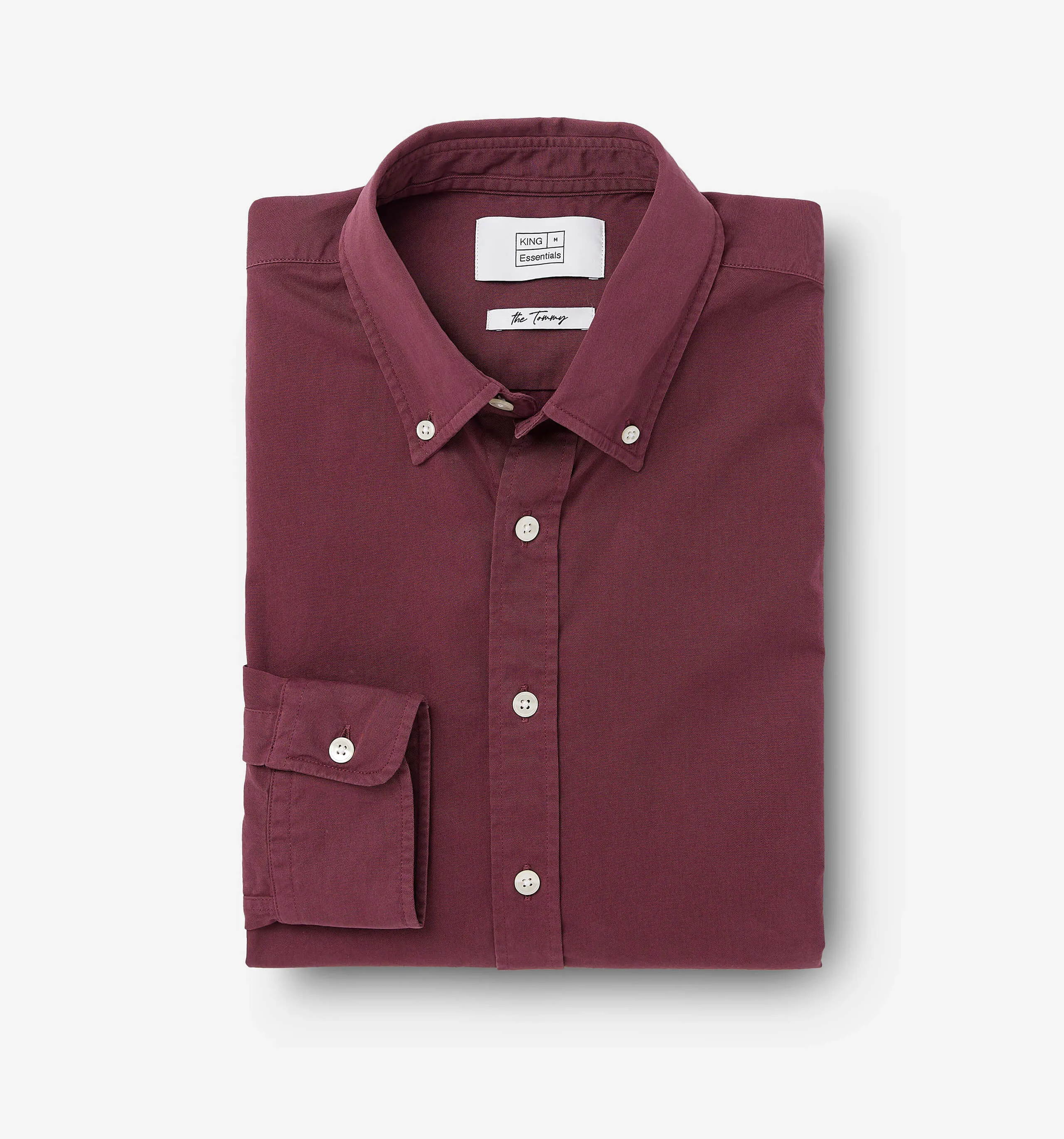 Button Down Garment Dyed Shirt Windsor Wine