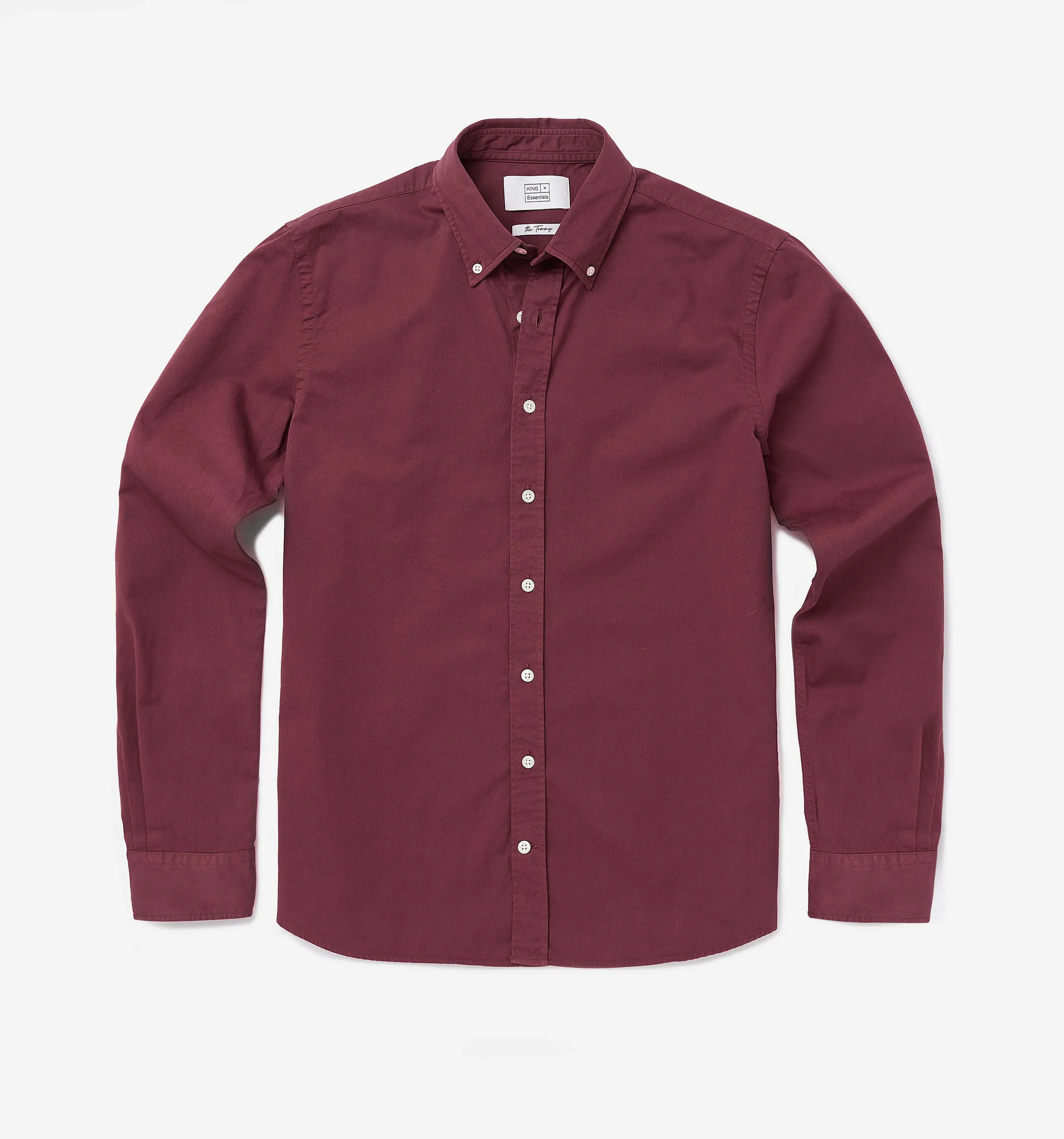 Button Down Garment Dyed Shirt Windsor Wine