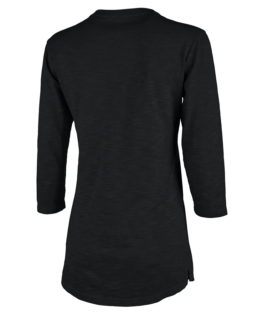 C21 Henley 3/4 Sleeve Tee - Black