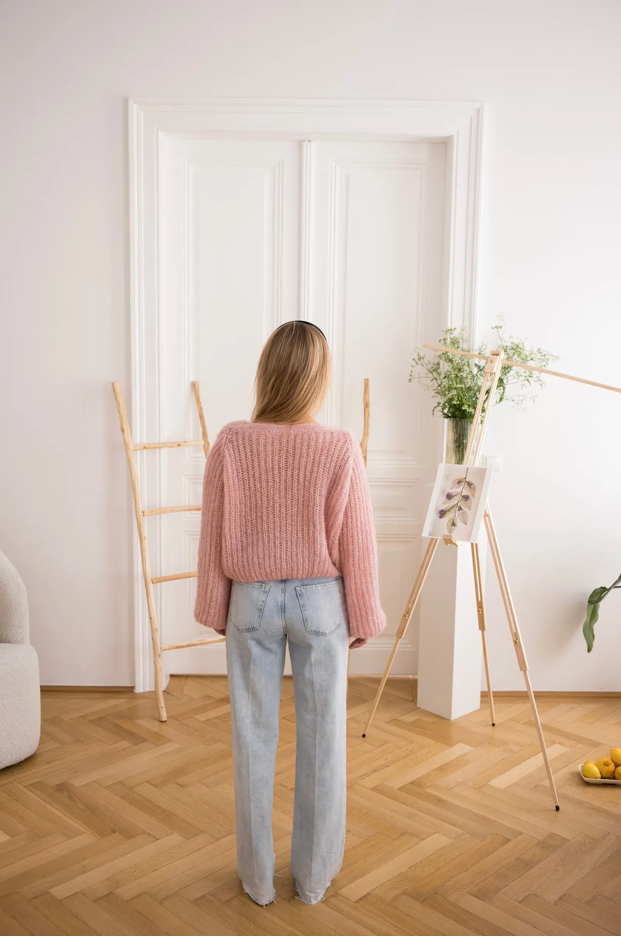Cardigan Mia Mottled Dusty Rose