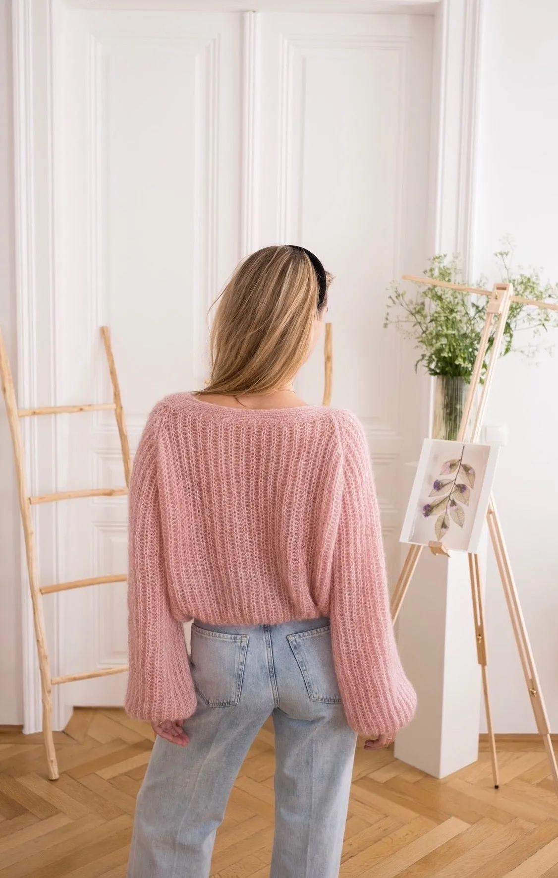 Cardigan Mia Mottled Dusty Rose