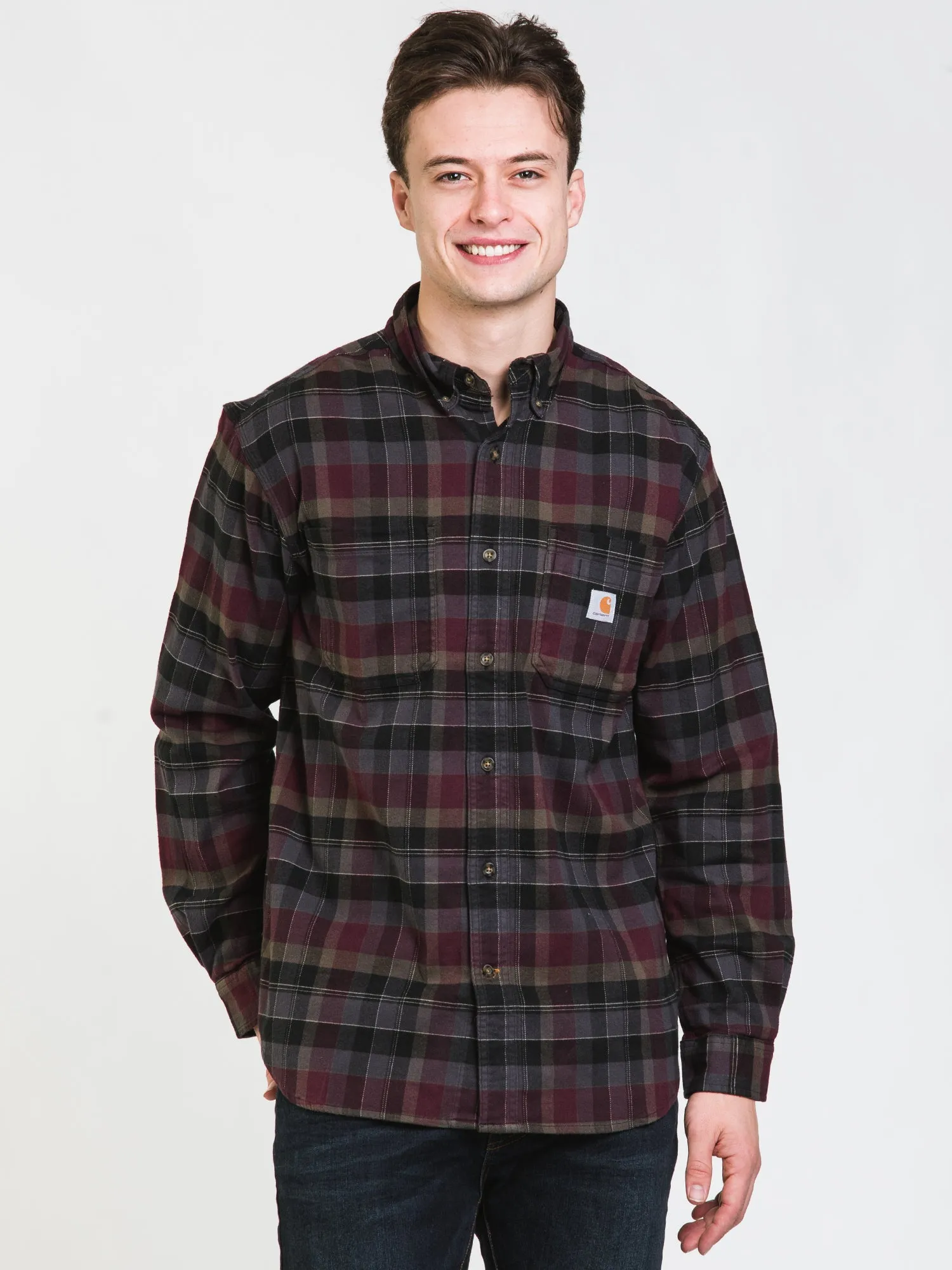 CARHARTT MIDWEIGHT FLANNEL LONG SLEEVE SHIRT - CLEARANCE